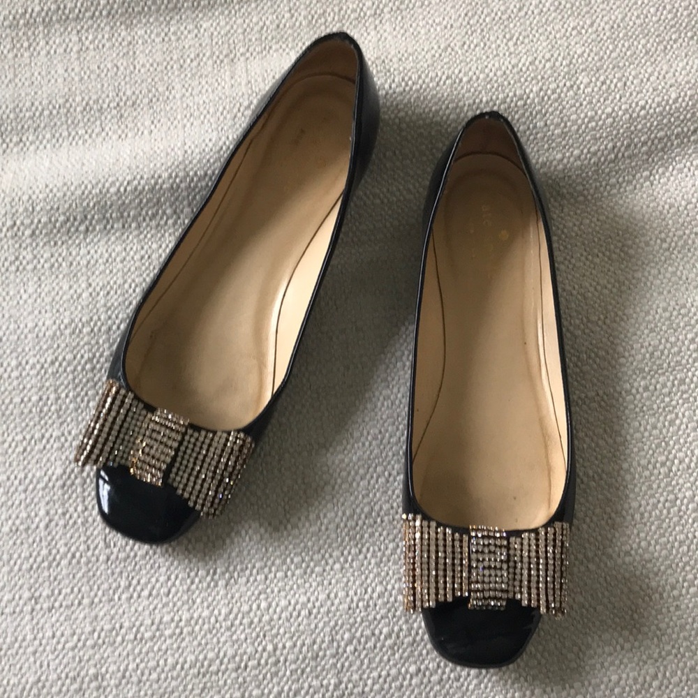Kate Spade sparkle bow flats